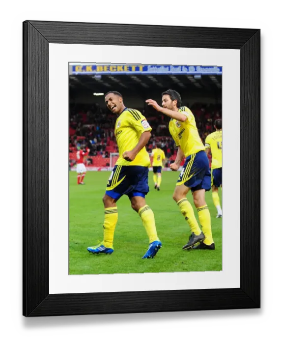 Framed Print : Nicky Maynard's Game-Winning Goal: Championship 2011 - Barnsley vs. Bristol City