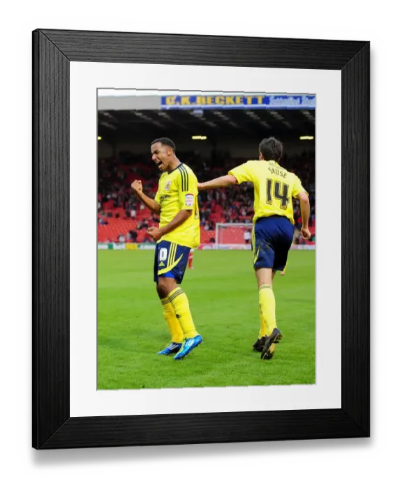 Framed Print : Nicky Maynard's Game-Winning Goal: Championship 2011 - Barnsley vs. Bristol City