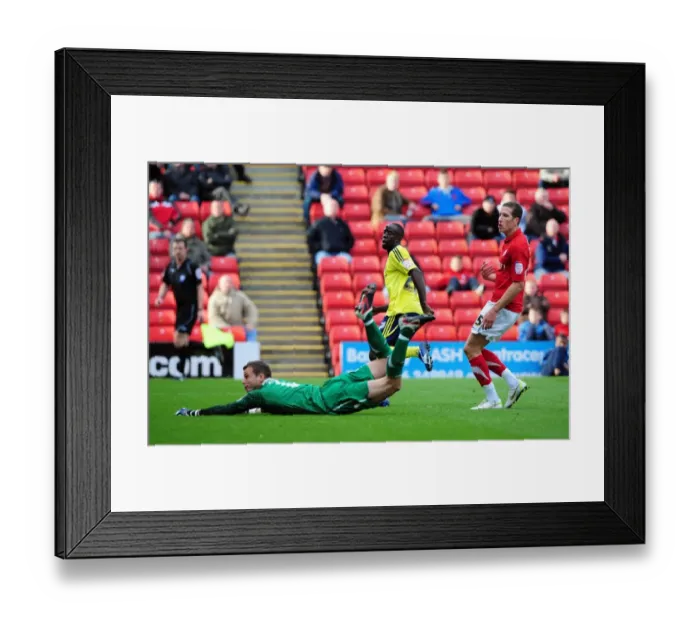 Framed Print : Barnsley vs. Bristol City: Albert Adomah Scores Opening Goal in Championship Match, October 29, 2011