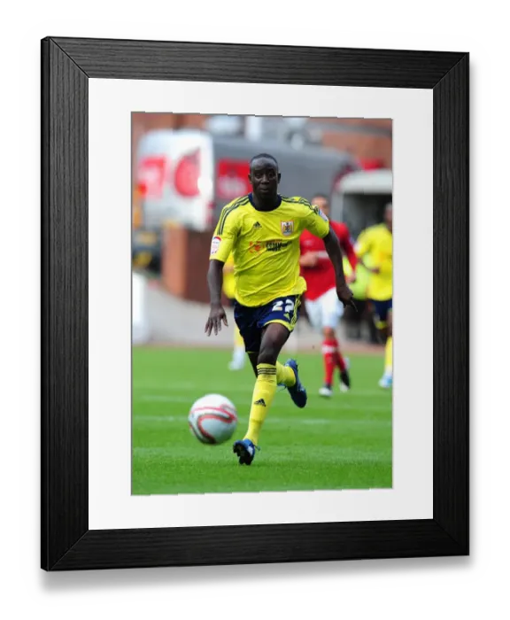 Framed Print : Barnsley vs. Bristol City: Albert Adomah in Championship Action at Oakwell Stadium (October 2011)