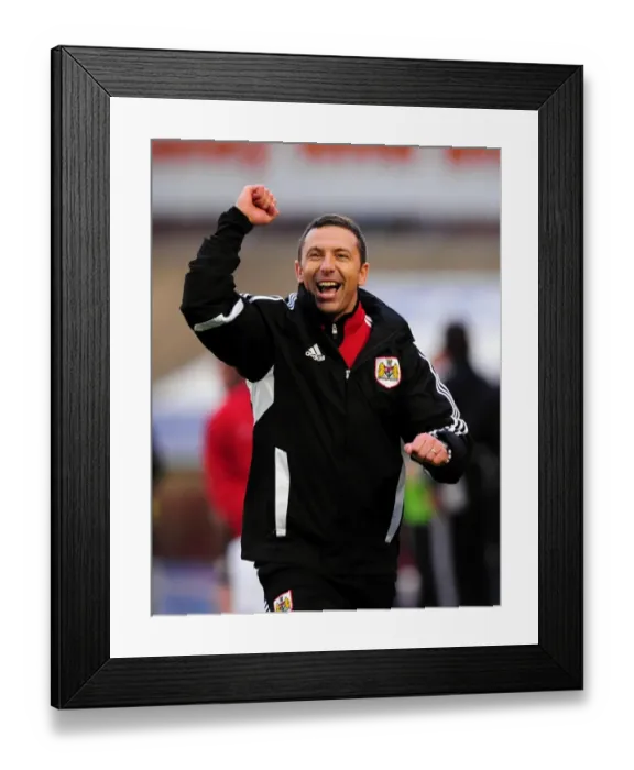 Framed Print : Derek McInnes: First Victory as Bristol City Manager Against Barnsley in Championship (October 2011) Framed Print : Derek McInnes: First Victory as Bristol City Manager Against Barnsley in Championship (October 2011)