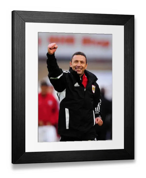 Framed Print : Derek McInnes: First Victory as Bristol City Manager Against Barnsley in Championship (October 2011) Framed Print : Derek McInnes: First Victory as Bristol City Manager Against Barnsley in Championship (October 2011)