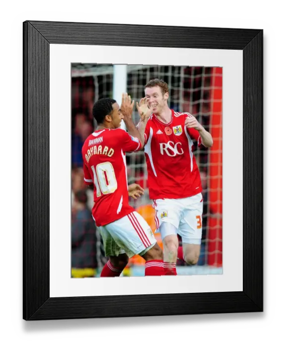 Framed Print : Stephen Pearson's Debut Goal: Euphoric Celebration with Nicky Maynard - Bristol City vs Burnley, Championship 2011 Framed Print : Stephen Pearson's Debut Goal: Euphoric Celebration with Nicky Maynard - Bristol City vs Burnley, Championship 2011