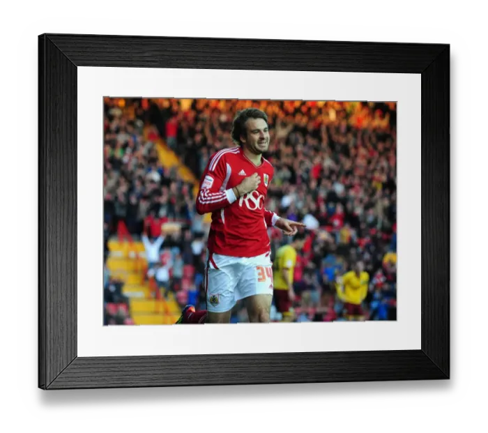 Framed Print : Brett Pitman's Goal: Bristol City vs Burnley, Championship 2011 Framed Print : Brett Pitman's Goal: Bristol City vs Burnley, Championship 2011