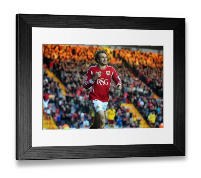Framed Print : Brett Pitman's Thrilling Goal Celebration: Bristol City vs. Burnley (Championship 2011) Framed Print : Brett Pitman's Thrilling Goal Celebration: Bristol City vs. Burnley (Championship 2011)