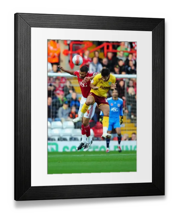 Framed Print : Bristol City vs Burnley: Liam Fontaine vs Charlie Austin Battle in Championship Match, 05 / 11 / 2011 - Editorial Use Only Framed Print : Bristol City vs Burnley: Liam Fontaine vs Charlie Austin Battle in Championship Match, 05 / 11 / 2011 - Editorial Use Only
