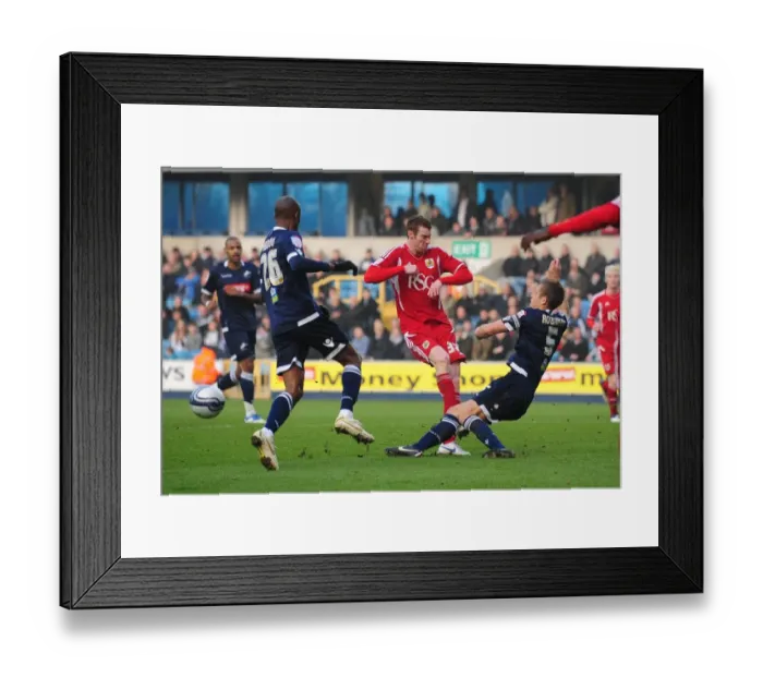 Framed Print : Millwall vs. Bristol City: Pearson's Shot Blocked by Robinson in Championship Clash - 20 / 11 / 2011 Framed Print : Millwall vs. Bristol City: Pearson's Shot Blocked by Robinson in Championship Clash - 20 / 11 / 2011