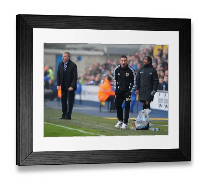 Framed Print : Championship Showdown: McInnes and Jackett Clash on the Sideline at Selhurst Park - Millwall vs. Bristol City (November 2011)