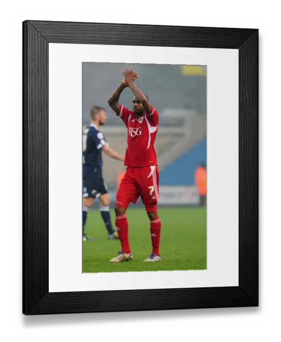 Framed Print : Championship Clash: Marvin Elliott of Bristol City in Action vs. Millwall at Selhurst Park, 2011