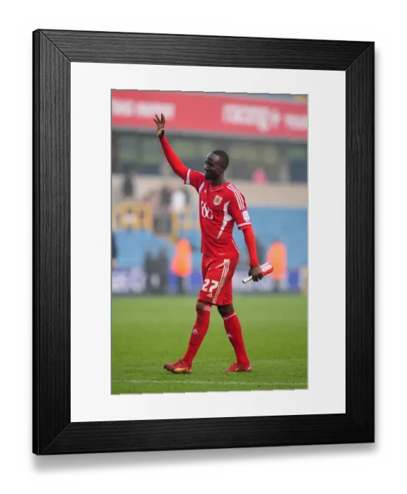 Framed Print : Albert Adomah of Bristol City in Championship Action against Millwall at Selhurst Park (November 2011) - Editorial Use Only Framed Print : Albert Adomah of Bristol City in Championship Action against Millwall at Selhurst Park (November 2011) - Editorial Use Only