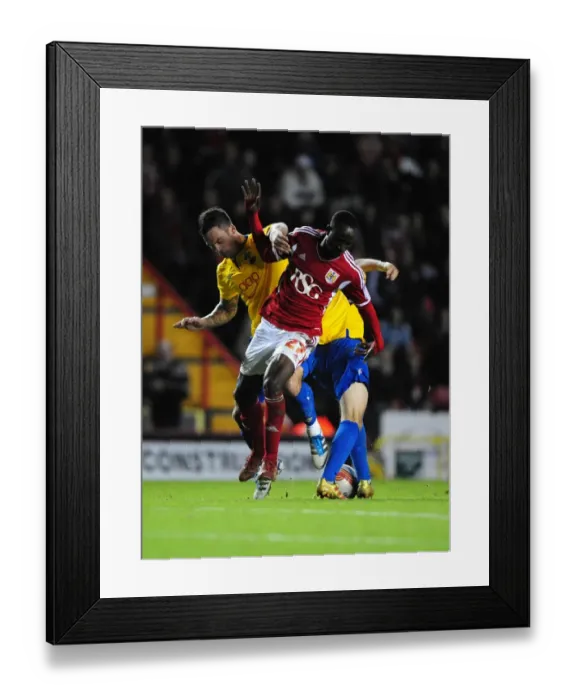 Framed Print : Championship Clash: Albert Adomah vs. Danny Fox - Bristol City vs. Southampton, 26th November 2011 Framed Print : Championship Clash: Albert Adomah vs. Danny Fox - Bristol City vs. Southampton, 26th November 2011
