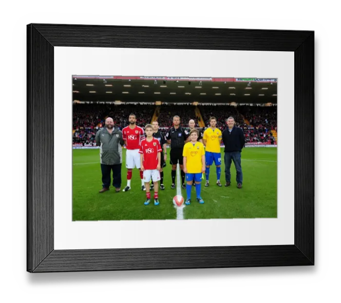 Framed Print : Bristol City's Mascot Cheering on the Team against Southampton Framed Print : Bristol City's Mascot Cheering on the Team against Southampton