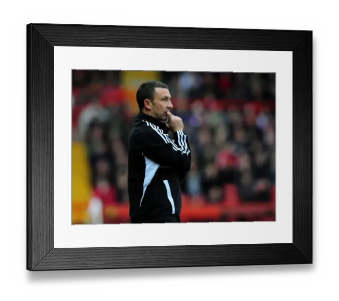 Framed Print : Derek McInnes in Action: Bristol City vs Southampton