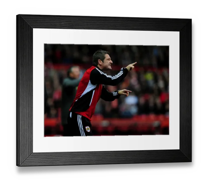 Framed Print : Tony Docherty: Assisting Bristol City on the Field against Southampton