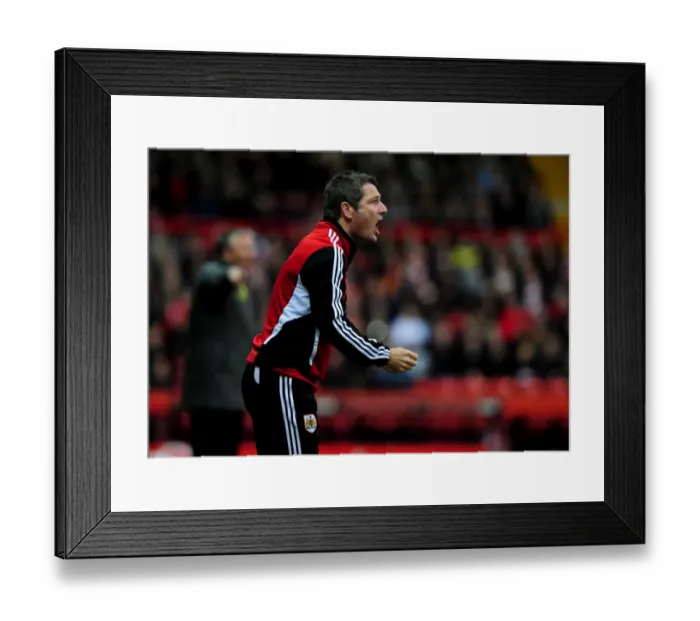 Framed Print : Tony Docherty: Assistant Manager of Bristol City Football Club During Match Against Southampton Framed Print : Tony Docherty: Assistant Manager of Bristol City Football Club During Match Against Southampton