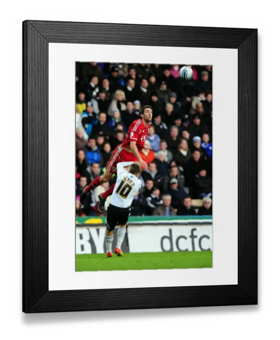 Framed Print : Battling for Supremacy: Cole Skuse vs. Jamie Ward in Derby County vs. Bristol City Championship Clash - 10 / 12 / 2011 Framed Print : Battling for Supremacy: Cole Skuse vs. Jamie Ward in Derby County vs. Bristol City Championship Clash - 10 / 12 / 2011