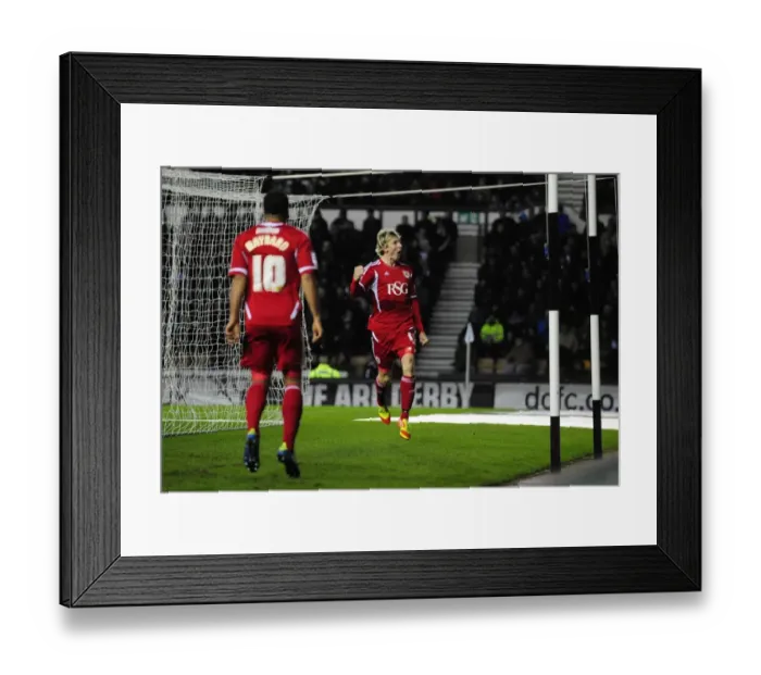 Framed Print : Martyn Woolford's Thrilling Goal Celebration: Derby County vs. Bristol City (Championship 2011) Framed Print : Martyn Woolford's Thrilling Goal Celebration: Derby County vs. Bristol City (Championship 2011)