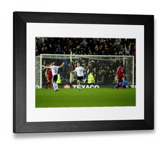 Framed Print : Derby County's Callum Ball Scores the Championship-Winning Goal Against Bristol City (10 / 12 / 2011) Framed Print : Derby County's Callum Ball Scores the Championship-Winning Goal Against Bristol City (10 / 12 / 2011)