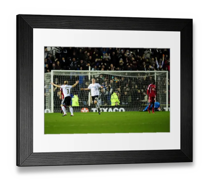Framed Print : Callum Ball Scores Championship-Winning Goal for Derby County Against Bristol City (10 / 12 / 2011)