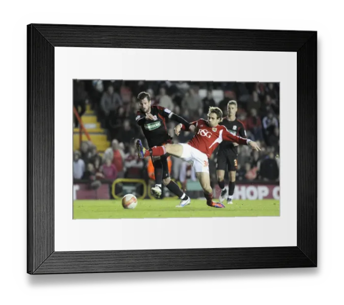 Framed Print : Brett Pitman of Bristol City Attacks against Matthew Bates of Middlesbrough - Bristol City v Middlesbrough Football Match, December 3, 2011 Framed Print : Brett Pitman of Bristol City Attacks against Matthew Bates of Middlesbrough - Bristol City v Middlesbrough Football Match, December 3, 2011