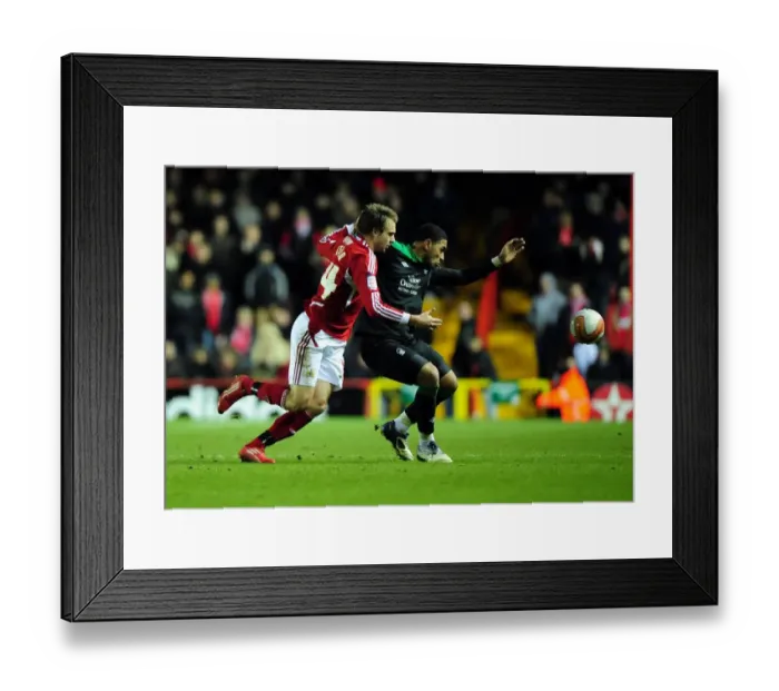 Framed Print : Battling for Championship Supremacy: Brett Pitman vs. Lewis McGugan, 2011 - Bristol City vs. Nottingham Forest Framed Print : Battling for Championship Supremacy: Brett Pitman vs. Lewis McGugan, 2011 - Bristol City vs. Nottingham Forest