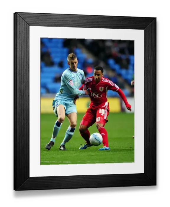 Framed Print : Battling for Supremacy: Nicky Maynard vs. David Bell in Coventry City vs. Bristol City Championship Clash (December 26, 2011) Framed Print : Battling for Supremacy: Nicky Maynard vs. David Bell in Coventry City vs. Bristol City Championship Clash (December 26, 2011)