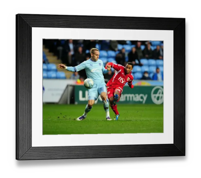 Framed Print : Deflected Shot by Nicky Maynard: Coventry City vs. Bristol City, Championship (26 / 12 / 2011) Framed Print : Deflected Shot by Nicky Maynard: Coventry City vs. Bristol City, Championship (26 / 12 / 2011)