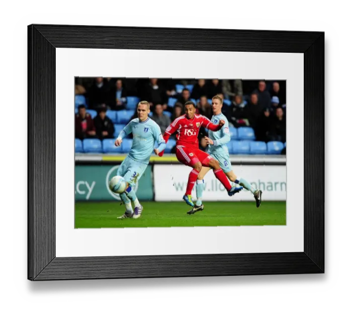 Framed Print : Deflected Shot by Nicky Maynard: A Near Miss for Bristol City Against Coventry City in Championship (26 / 12 / 2011) Framed Print : Deflected Shot by Nicky Maynard: A Near Miss for Bristol City Against Coventry City in Championship (26 / 12 / 2011)
