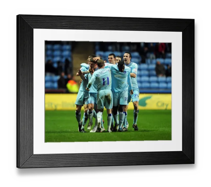 Framed Print : Coventry City's Gary Deegan Celebrates Championship Goal vs. Bristol City (December 26, 2011) Framed Print : Coventry City's Gary Deegan Celebrates Championship Goal vs. Bristol City (December 26, 2011)
