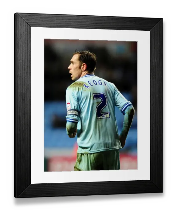 Framed Print : Coventry City vs. Bristol City: Richard Keogh in Championship Action at Ricoh Arena (December 26, 2011)