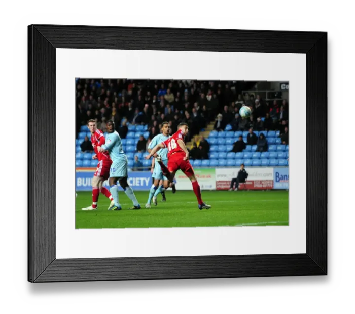 Framed Print : Decisive Moment: Wilson's Narrow Miss - Coventry City vs. Bristol City, Championship (26 / 12 / 2011)