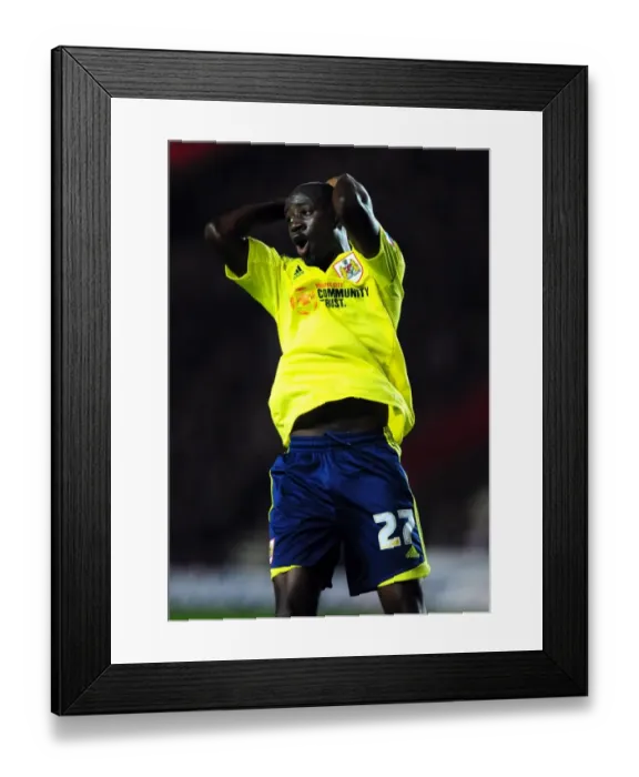 Framed Print : Albert Adomah of Bristol City in Championship Clash against Southampton, 30 / 12 / 2011 - Editorial Use Only Framed Print : Albert Adomah of Bristol City in Championship Clash against Southampton, 30 / 12 / 2011 - Editorial Use Only