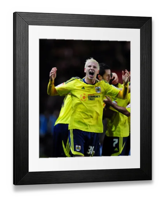 Framed Print : Bristol City's Ryan McGivern Celebrates Goal vs Southampton (Championship, Dec 2011) Framed Print : Bristol City's Ryan McGivern Celebrates Goal vs Southampton (Championship, Dec 2011)