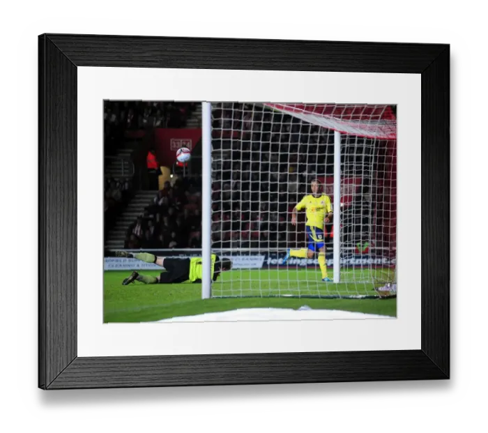 Framed Print : Disallowed Goal: Nicky Maynard (Bristol City) vs. Southampton (Championship, 30 / 12 / 2011)