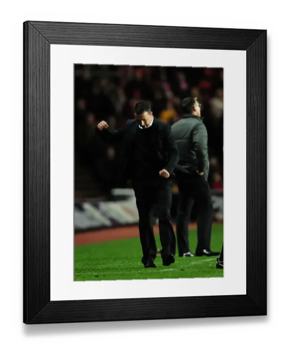 Framed Print : Derek McInnes Rejoices in Bristol City's Promising Victory over Southampton in Championship Match - 30 / 12 / 2011 Framed Print : Derek McInnes Rejoices in Bristol City's Promising Victory over Southampton in Championship Match - 30 / 12 / 2011
