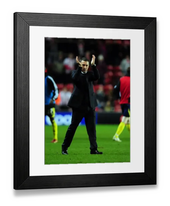 Framed Print : Derek McInnes of Bristol City Thanks Fans after Southampton Match, December 2011 - Championship Football Framed Print : Derek McInnes of Bristol City Thanks Fans after Southampton Match, December 2011 - Championship Football