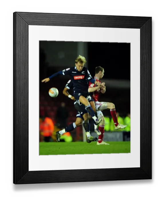 Framed Print : Battling for Supremacy: Pearson vs. Wright in Championship Clash between Bristol City and Millwall (03 / 01 / 2012) Framed Print : Battling for Supremacy: Pearson vs. Wright in Championship Clash between Bristol City and Millwall (03 / 01 / 2012)