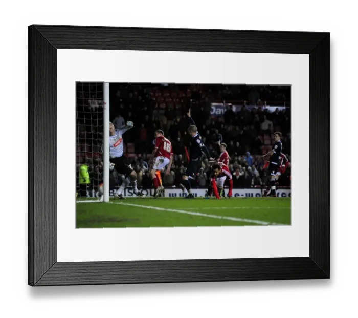 Framed Print : Last-Minute Drama: Nicky Maynard's Game-Winning Goal for Bristol City against Millwall in Championship (03 / 01 / 2012) Framed Print : Last-Minute Drama: Nicky Maynard's Game-Winning Goal for Bristol City against Millwall in Championship (03 / 01 / 2012)