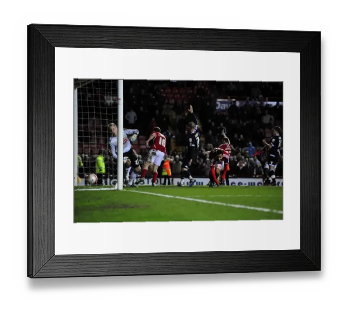 Framed Print : Last-Minute Drama: Nicky Maynard's Game-Winning Goal for Bristol City against Millwall in the Championship (03 / 01 / 2012) Framed Print : Last-Minute Drama: Nicky Maynard's Game-Winning Goal for Bristol City against Millwall in the Championship (03 / 01 / 2012)
