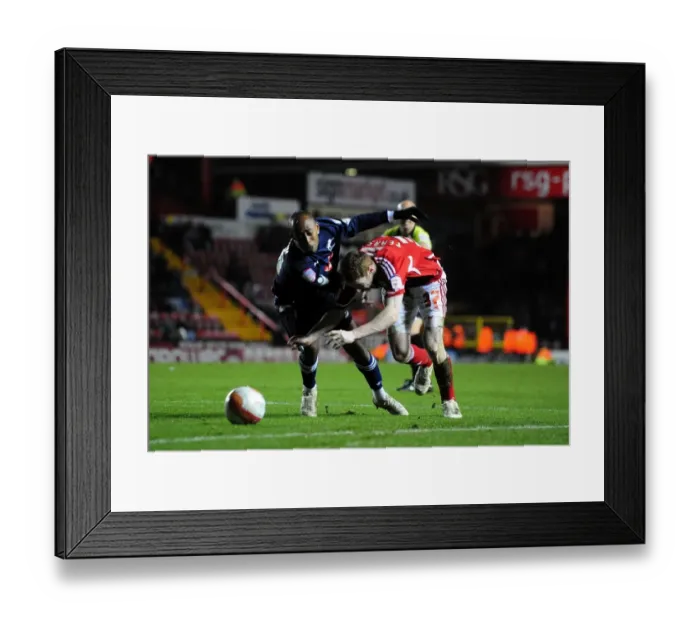 Framed Print : Bristol City vs. Millwall: Pearson Stops Abdou - Championship Clash - 03 / 01 / 2012