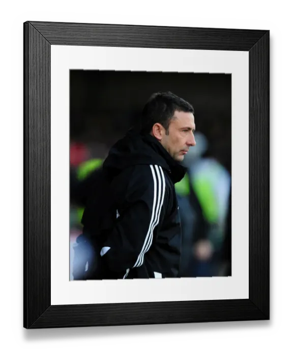 Framed Print : Derek McInnes Leads Bristol City in FA Cup Match against Crawley Town - 07 / 01 / 2012