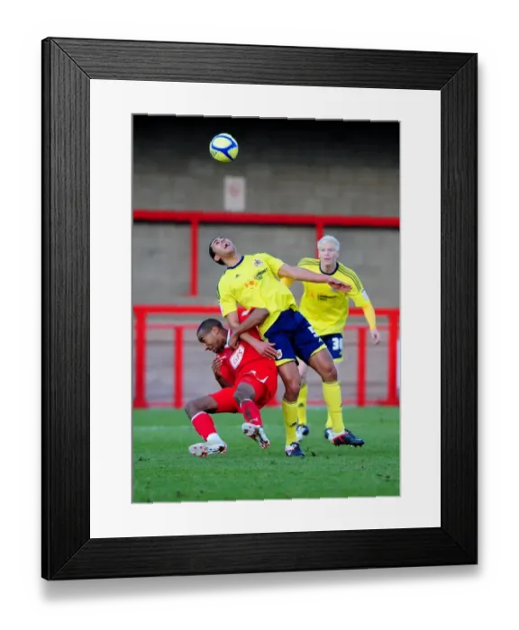 Framed Print : FA Cup: Nyatanga Fouled by Barnett - Crawley Town vs. Bristol City (07.01.2012)
