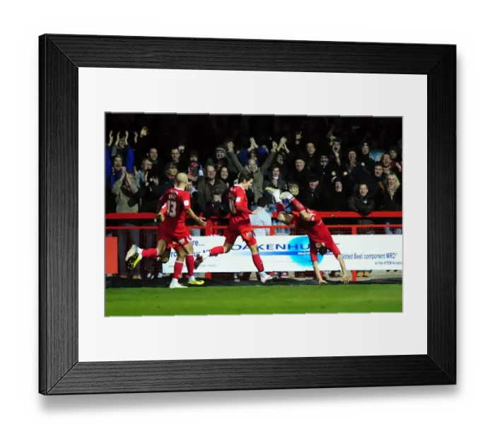 Framed Print : Matt Tubbs Scores the Winning Goal: Crawley Town Upsets Bristol City in FA Cup (07 / 01 / 2012) Framed Print : Matt Tubbs Scores the Winning Goal: Crawley Town Upsets Bristol City in FA Cup (07 / 01 / 2012)