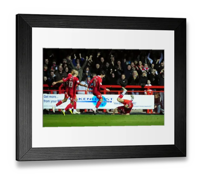 Framed Print : Matt Tubbs Shocking FA Cup Upset: Crawley Town Defeats Bristol City (07 / 01 / 2012) Framed Print : Matt Tubbs Shocking FA Cup Upset: Crawley Town Defeats Bristol City (07 / 01 / 2012)
