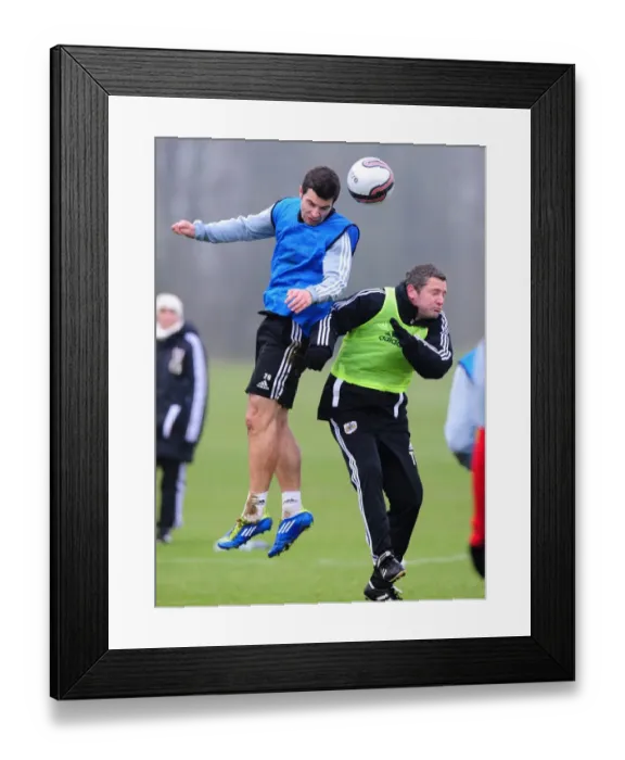 Framed Print : New Signing Richard Foster Trains with Bristol City for the First Time - January 10, 2012