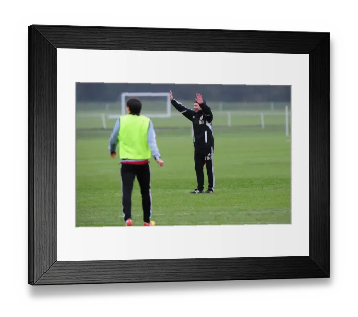 Framed Print : Derek McInnes Training at Memorial Stadium: Bristol City FC Rugby Session, January 2012 Framed Print : Derek McInnes Training at Memorial Stadium: Bristol City FC Rugby Session, January 2012
