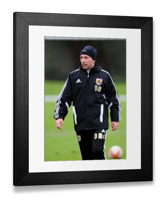 Framed Print : Derek McInnes Leading Training Session at Memorial Stadium, January 2012 Framed Print : Derek McInnes Leading Training Session at Memorial Stadium, January 2012