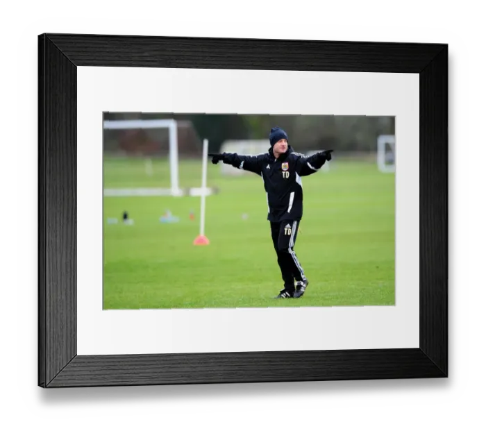 Framed Print : Bristol City Assistant Manager Tony Docherty in Training at Memorial Stadium Framed Print : Bristol City Assistant Manager Tony Docherty in Training at Memorial Stadium