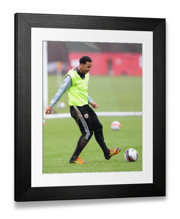 Framed Print : Nicky Maynard's Light-Hearted Moment: A Training Break at Memorial Stadium, January 2012