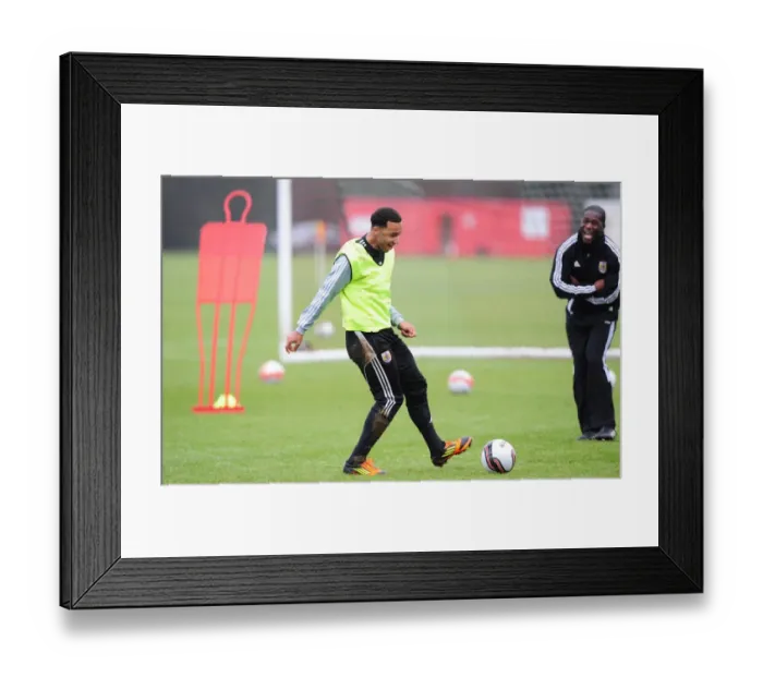 Framed Print : Nicky Maynard's Light-Hearted Moment: A Training Laugh at Memorial Stadium